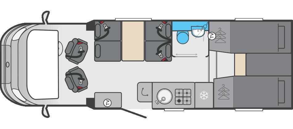 Lottie | 5 Berth Motorhome (Automatic) 4 Lottie Swift Voyager 485 5 Berth Motorhome to Hire 9